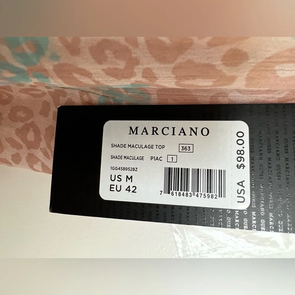 GUESS By Marciano Semi-Shade Maculage Sleeveless Top | Multicolor Size: M/6 - Picture 11 of 16
